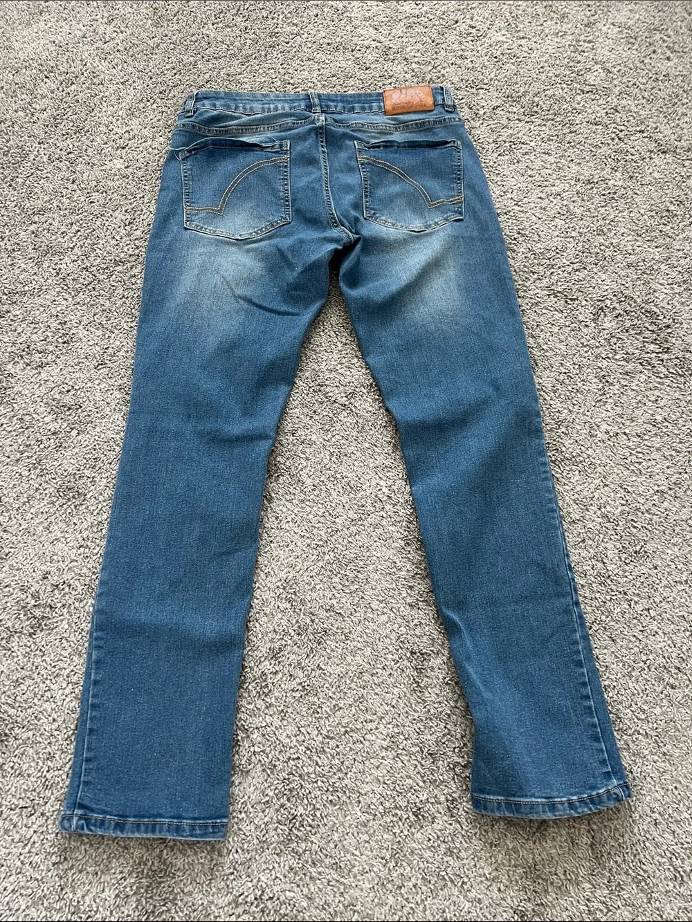 Ring of Fire Men's Faded Blue Denim Slim Straight Jeans - Size 32/30